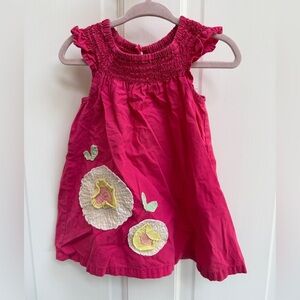 Target 2T Girls Vibrant Pink Short Sleeve Dress with Floral Details